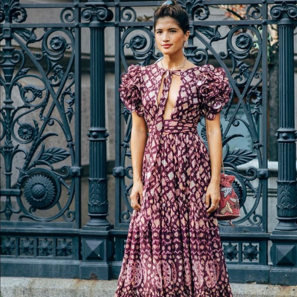 Ulla Johnson Umbra Dress in Bordeaux